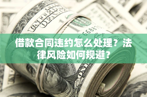 武汉借款合同违约怎么处理？法律风险如何规避？