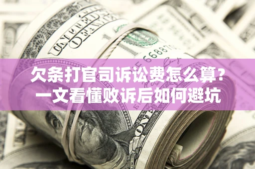 武汉欠条打官司诉讼费怎么算？一文看懂败诉后如何避坑